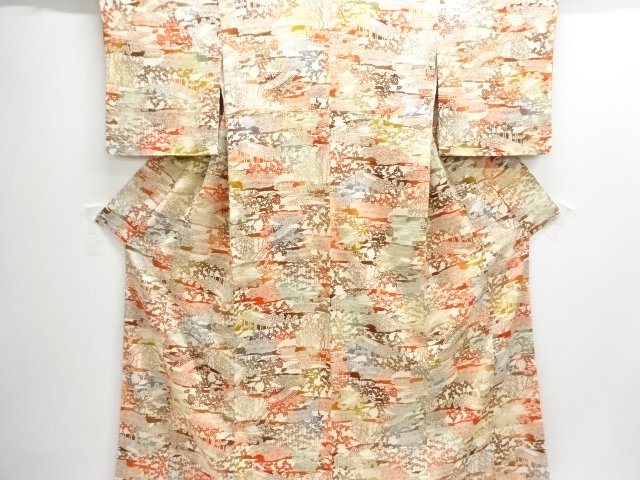 JAPANESE KIMONO / KOMON / CHIRIMEN / MANSION SCENERY